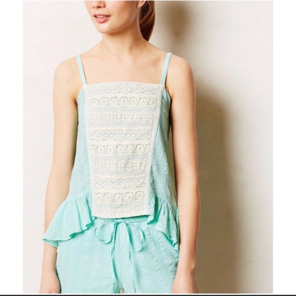 ANTHROPOLOGIE Eloise Fenella Lace Gauzy Cami